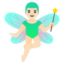 Light Skin Tone Man Fairy Free Open-Source SVG Icon