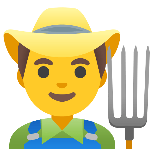 Farmer Man Free Open-Source SVG Icon (Noto Emoji)