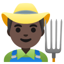 Man Farmer with Dark Skin Tone Free Open-Source SVG Icon