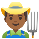 Medium Dark Skin Tone Farmer (Noto Emoji) Free Open-Source SVG Icon