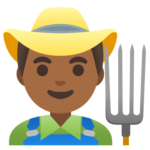 Medium Dark Skin Tone Farmer (Noto Emoji) Free Open-Source SVG Icon (Noto Emoji)