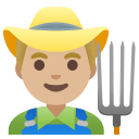 Medium-Light Skin Tone Farmer (Noto Emoji) Free Open-Source SVG Icon