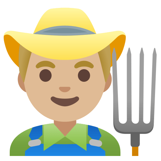 Medium-Light Skin Tone Farmer (Noto Emoji) Free Open-Source SVG Icon (Noto Emoji)