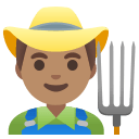 Medium Skin Tone Man Farmer Free Open-Source SVG Icon