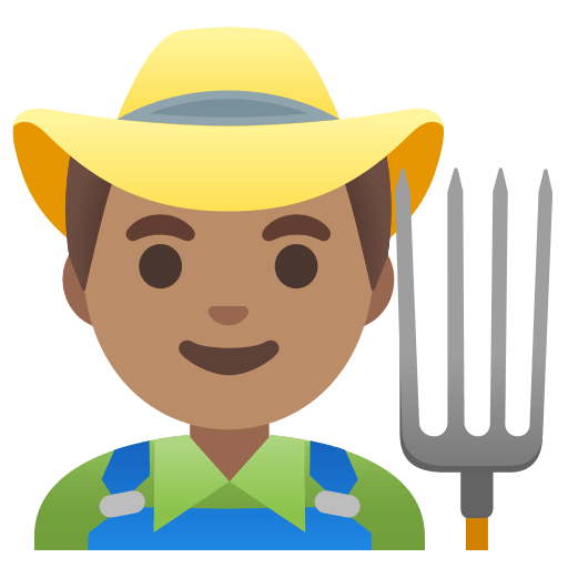 Medium Skin Tone Man Farmer Free Open-Source SVG Icon (Noto Emoji)