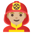 Medium-Light Skin Tone Male Firefighter Free Open-Source SVG Icon