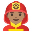 Medium Skin Tone Firefighter Man (Noto Emoji) Free Open-Source SVG Icon