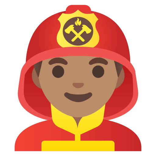 Medium Skin Tone Firefighter Man (Noto Emoji) Free Open-Source SVG Icon (Noto Emoji)