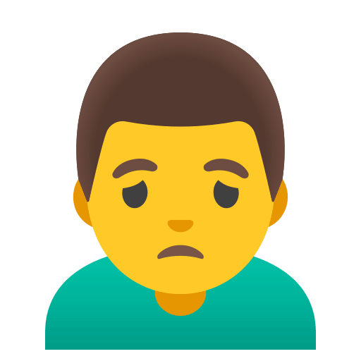 Frowning Man Emoji Free Open-Source SVG Icon (Noto Emoji)