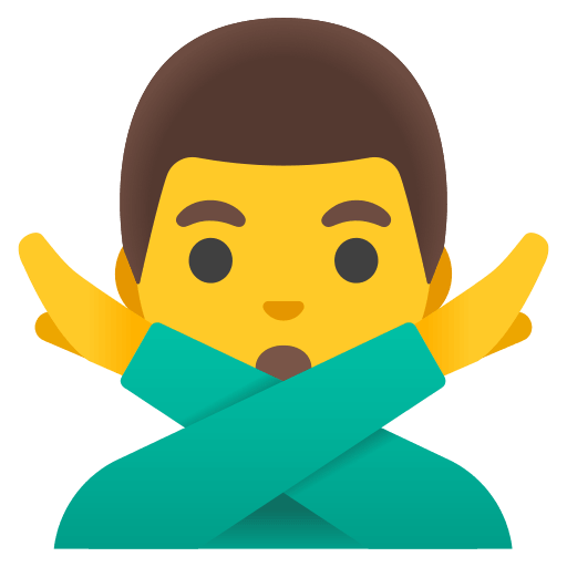 Man Gesturing No Free Open-Source SVG Icon (Noto Emoji)