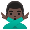 Man Gesturing No (Dark Skin Tone) Free Open-Source SVG Icon