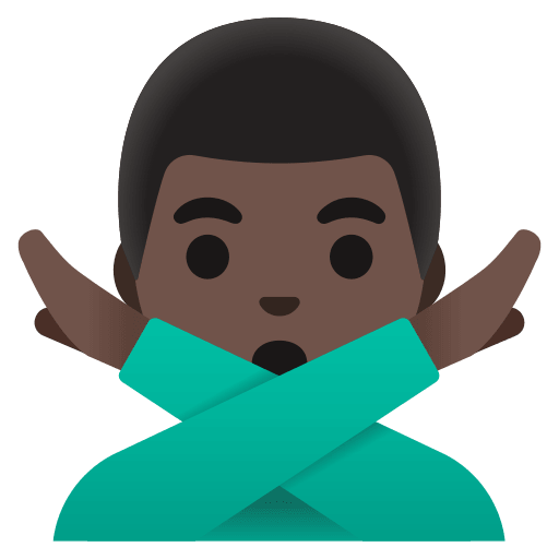 Man Gesturing No (Dark Skin Tone) Free Open-Source SVG Icon (Noto Emoji)