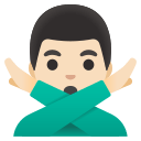 Man Gesturing No (Light Skin Tone) Free Open-Source SVG Icon