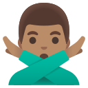 Man Gesturing No (Medium Skin Tone) Free Open-Source SVG Icon