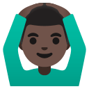 Man Gesturing OK with Dark Skin Tone (Noto Emoji) Free Open-Source SVG Icon