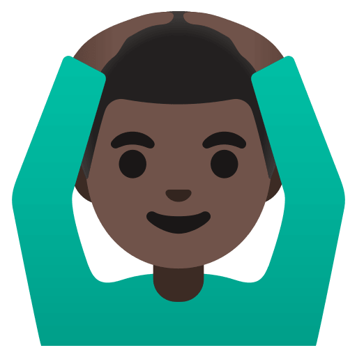 Man Gesturing OK with Dark Skin Tone (Noto Emoji) Free Open-Source SVG Icon (Noto Emoji)