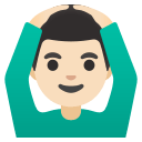 Man Gesturing OK with Light Skin Tone (Noto Emoji) Free Open-Source SVG Icon