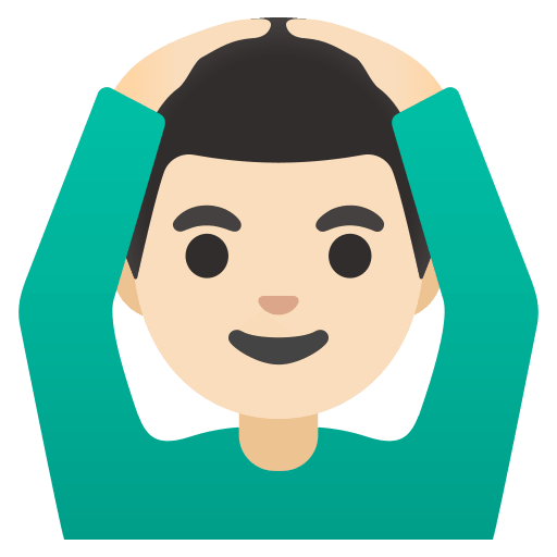 Man Gesturing OK with Light Skin Tone (Noto Emoji) Free Open-Source SVG Icon (Noto Emoji)