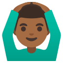 Man Gesturing OK with Medium Dark Skin Tone (Noto Emoji) Free Open-Source SVG Icon