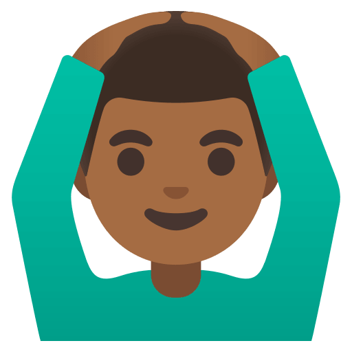 Man Gesturing OK with Medium Dark Skin Tone (Noto Emoji) Free Open-Source SVG Icon (Noto Emoji)