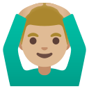 Medium Light Skin Tone Man Gesturing OK (Noto Emoji) Free Open-Source SVG Icon