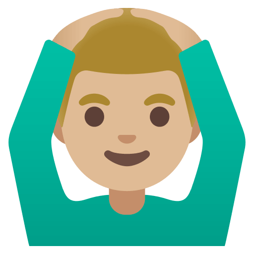 Medium Light Skin Tone Man Gesturing OK (Noto Emoji) Free Open-Source SVG Icon (Noto Emoji)