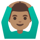 Man Gesturing OK with Medium Skin Tone (Noto Emoji) Free Open-Source SVG Icon