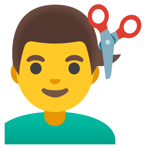 Man Getting a Haircut (Noto Emoji) Free Open-Source SVG Icon (Noto Emoji)