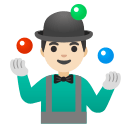 Man Juggling with Light Skin Tone (Noto Emoji) Free Open-Source SVG Icon