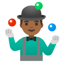 Man Juggling with Medium Dark Skin Tone (Noto Emoji) Free Open-Source SVG Icon