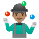 Man Juggling with Medium Skin Tone (Noto Emoji) Free Open-Source SVG Icon