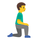 Man Kneeling Facing Right (Noto Emoji) Free Open-Source SVG Icon