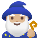 Medium-Light Skin Tone Male Mage (Noto Emoji) Free Open-Source SVG Icon