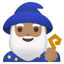 Medium Skin Tone Male Mage (Noto Emoji) Free Open-Source SVG Icon