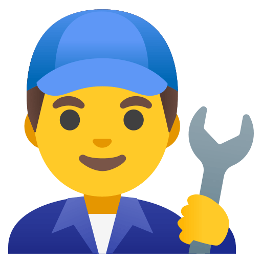 Man Mechanic Free Open-Source SVG Icon (Noto Emoji)