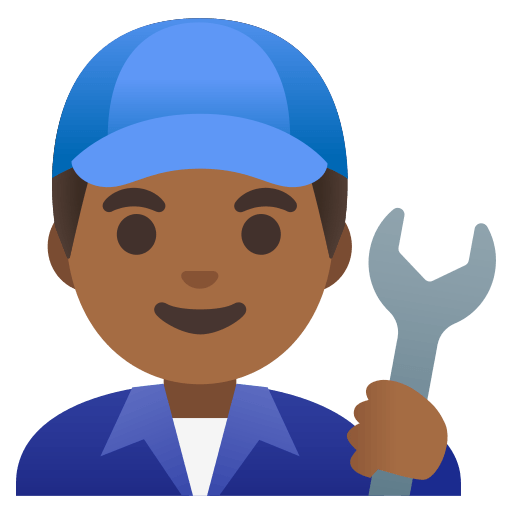 Medium Dark Skin Tone Man Mechanic (Noto Emoji) Free Open-Source SVG Icon (Noto Emoji)