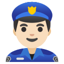 Light-Skin Tone Male Police Officer (Noto Emoji) Free Open-Source SVG Icon