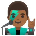 Medium Dark Skin Tone Male Singer (Noto Emoji) Free Open-Source SVG Icon