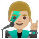 Medium Light Skin Tone Male Singer (Noto Emoji) Free Open-Source SVG Icon