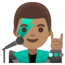 Medium Skin Tone Male Singer (Noto Emoji) Free Open-Source SVG Icon