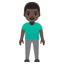 Man Standing with Dark Skin Tone (Noto Emoji) Free Open-Source SVG Icon