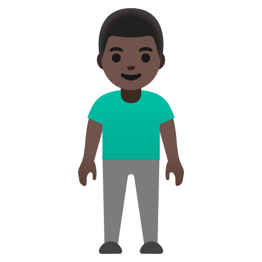 Man Standing with Dark Skin Tone (Noto Emoji) Free Open-Source SVG Icon (Noto Emoji)