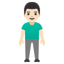 Man Standing with Light Skin Tone (Noto Emoji) Free Open-Source SVG Icon