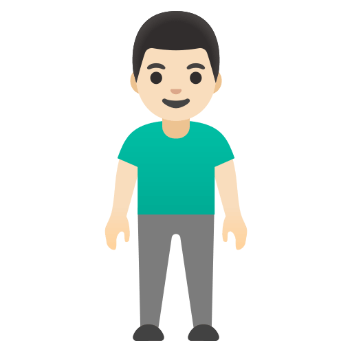 Man Standing with Light Skin Tone (Noto Emoji) Free Open-Source SVG Icon (Noto Emoji)