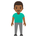 Man Standing with Medium Dark Skin Tone (Noto Emoji) Free Open-Source SVG Icon