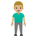 Medium-Light Skin Tone Man Standing (Noto Emoji) Free Open-Source SVG Icon