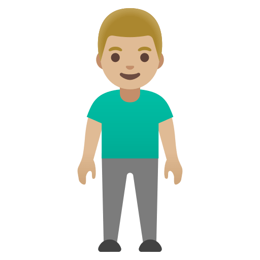 Medium-Light Skin Tone Man Standing (Noto Emoji) Free Open-Source SVG Icon (Noto Emoji)