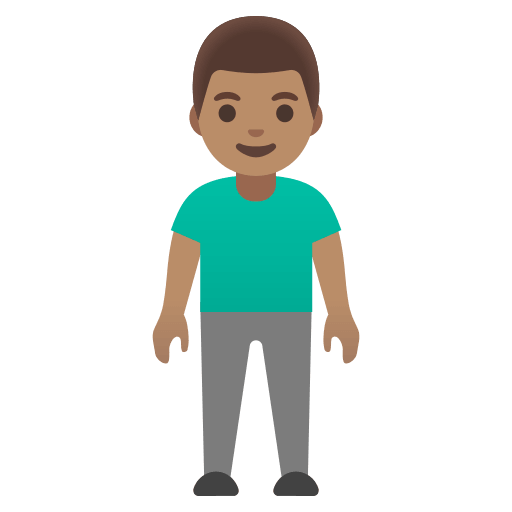 Medium Skin Tone Man Standing (Noto Emoji) Free Open-Source SVG Icon (Noto Emoji)