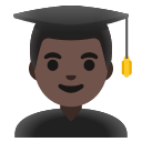 Man Student with Dark Skin Tone (Noto Emoji) Free Open-Source SVG Icon