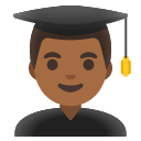 Medium Dark Skin Tone Male Student (Noto Emoji) Free Open-Source SVG Icon